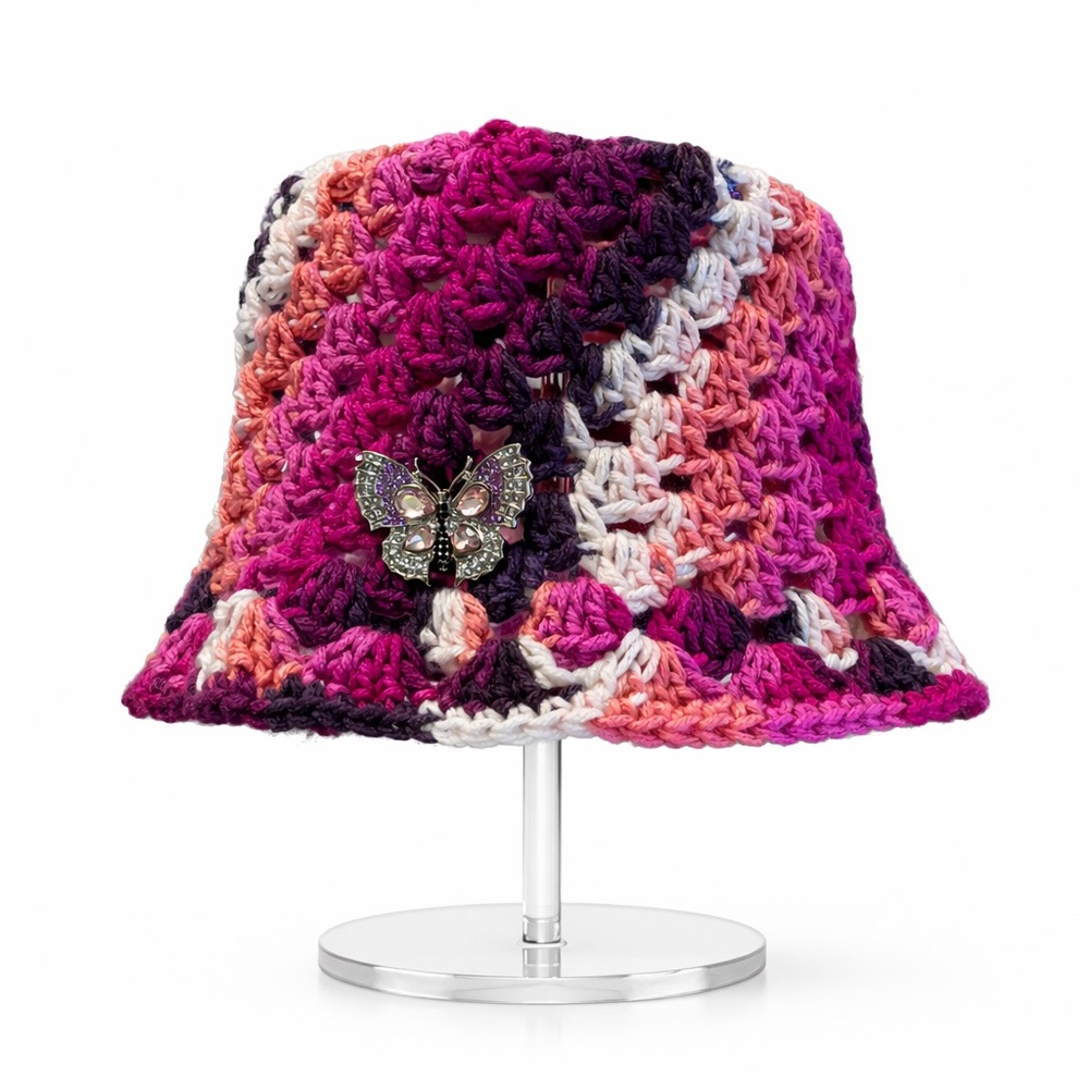 NWOT! Handmade Crochet Bucket Hat
